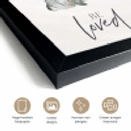Quotes - Be loved - Spreuken - Kind - Jongens - Meisjes - Waterverf fotolijst zwart zonder passe partout klein -sfeer2
