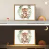 Luipaard - Dier - Kinderen - Jungle Light Box met batterij (Wandlamp kind) middel -sfeer3_kind
