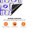 Blauw - Patroon - Beige - Abstract Inductie beschermer vinyl 3mm klein 276 -zzzzzzz-td-onderkant
