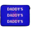 Blauw - Daddy's - Blokletters laptophoes neopreen klein -zkaufland3dotto