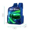 Sportauto - Groen - Snelheidslijnen - Neon Kinderrugzak - Blauw middel -productfoto_formaten