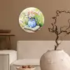 Vaas - Delftsblauw - Madeliefjes Wandcirkel plexiglas klein -sfeer1
