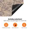 Oosters - Bloemen - Beige - Grijs Inductie beschermer vinyl 3mm klein 276 -zzzzzzz-td-onderkant