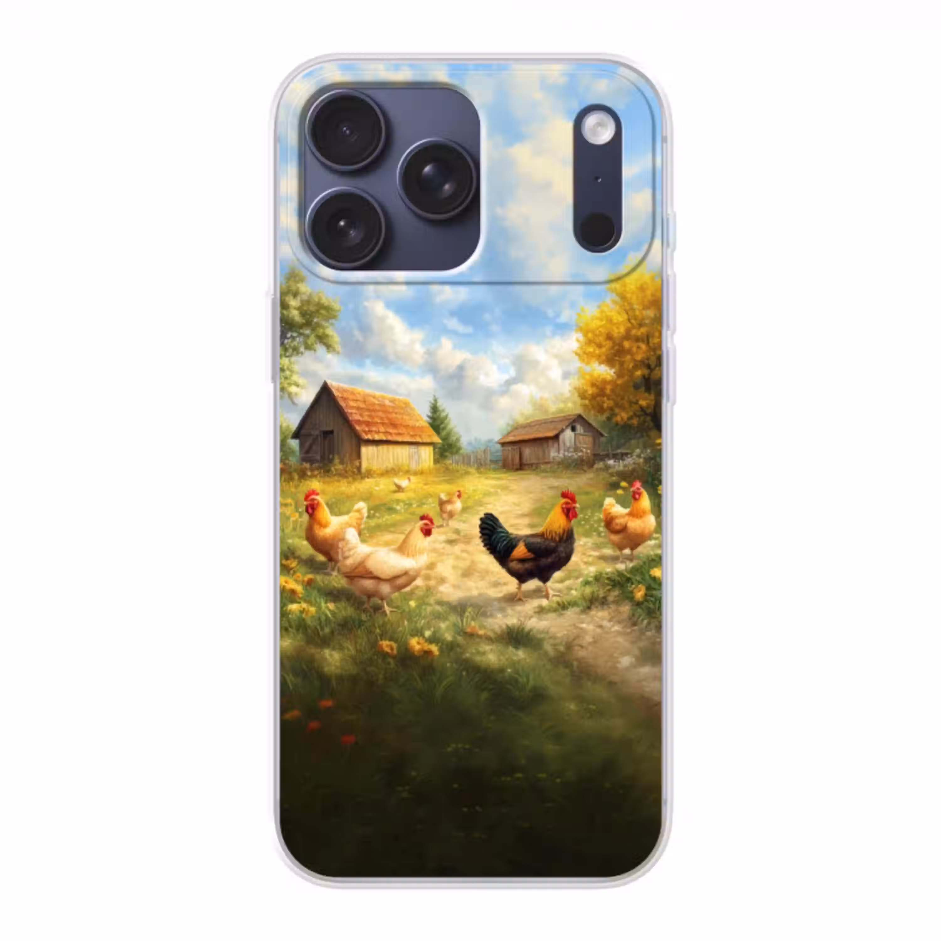 Kippen - Landelijke rust - Natuur Telefoonhoesje iPhone 17 Pro Max klein -3d