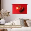 Tomaat - Rood - Hart Wandkleed katoen klein -sfeer1
