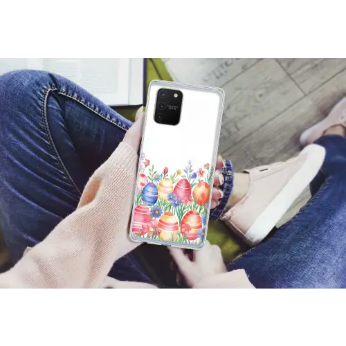 Bloementuin - Kleurrijk - Eieren Telefoonhoesje Samsung Galaxy S10 Lite klein -handS10Lite