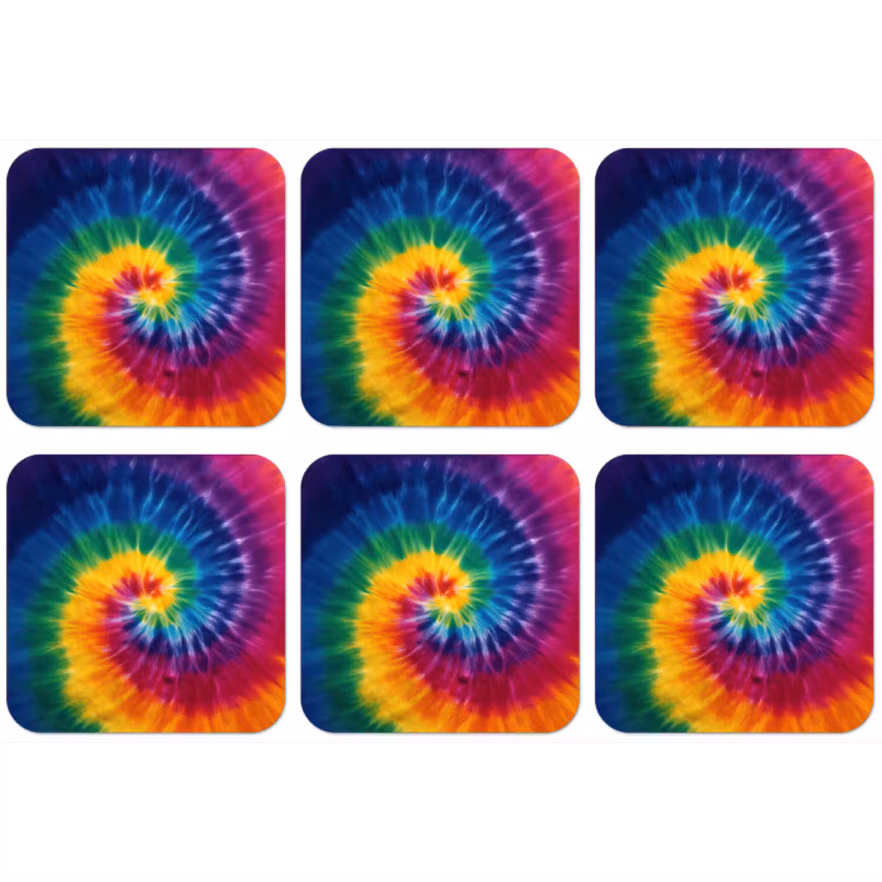 Regenboogkleuren - Spiraal - Kleurrijk onderzetter kurk middel -zkaufland3dotto