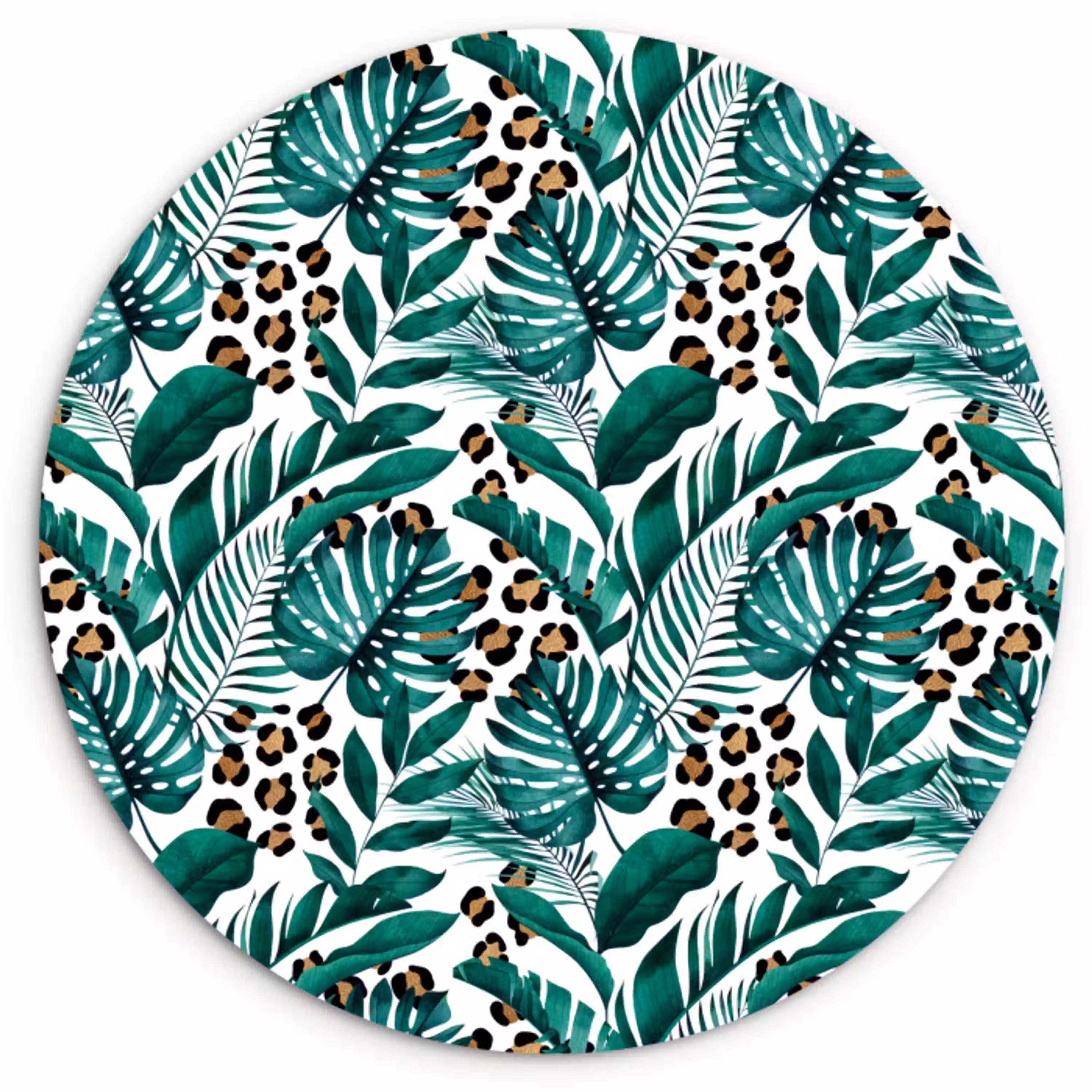 Bladeren - Tropisch - Jungle Wandcirkel plexiglas middel -3d