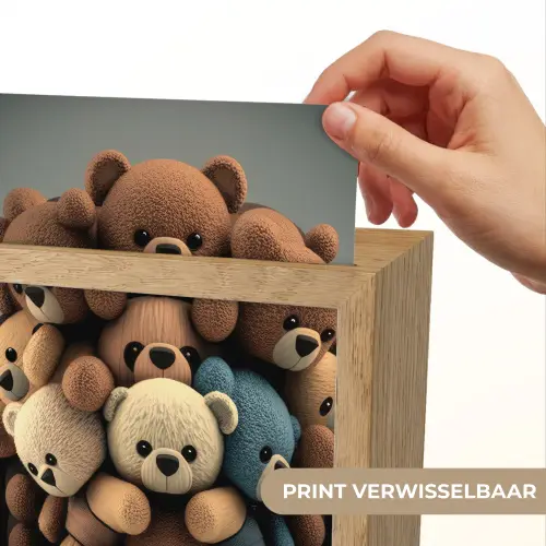 Teddybeer - Knuffel - Bruin - Design - Jongens - Meisjes Light Box met kabel (Kinderlampje) klein -USP_websiteprintNL