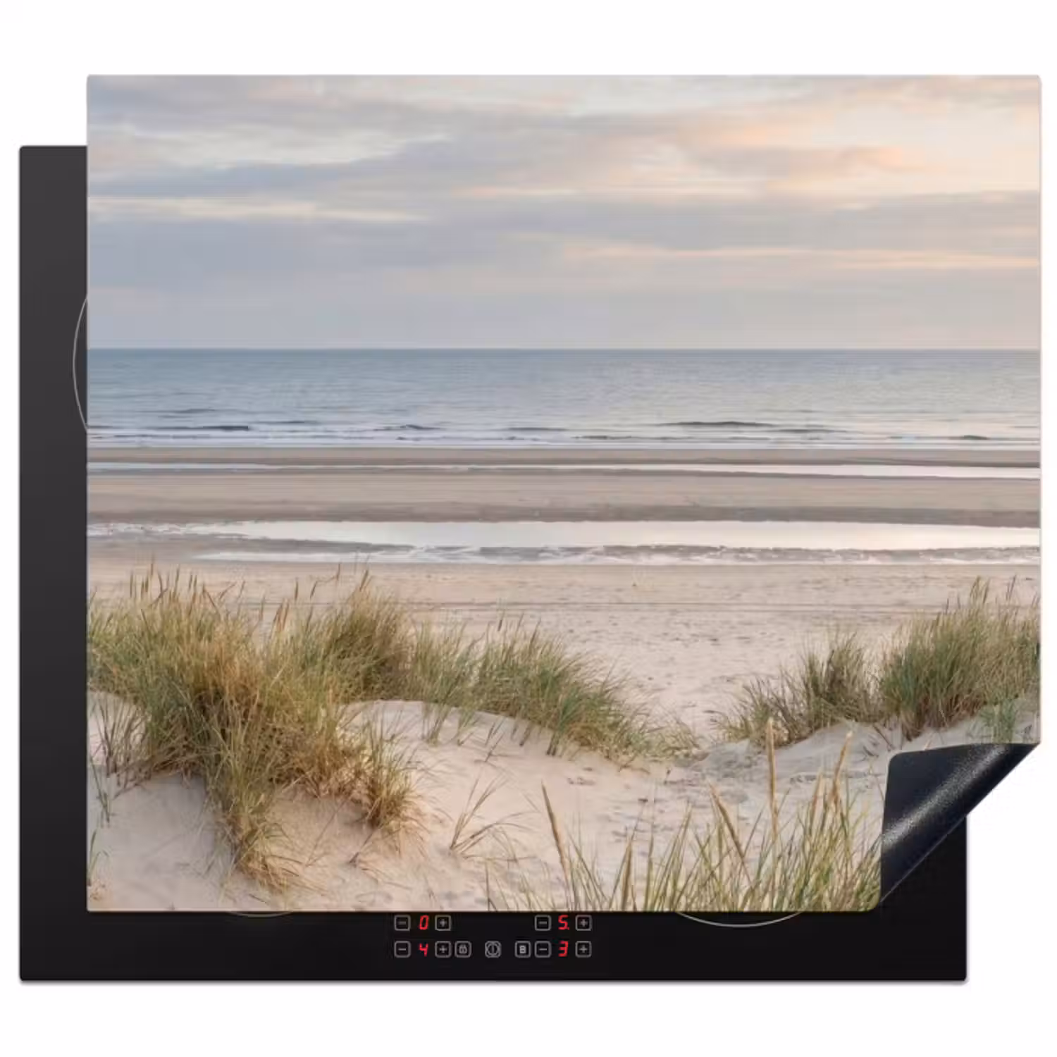 Inductie beschermer - Zandstrand - Bewolkt - Duinen