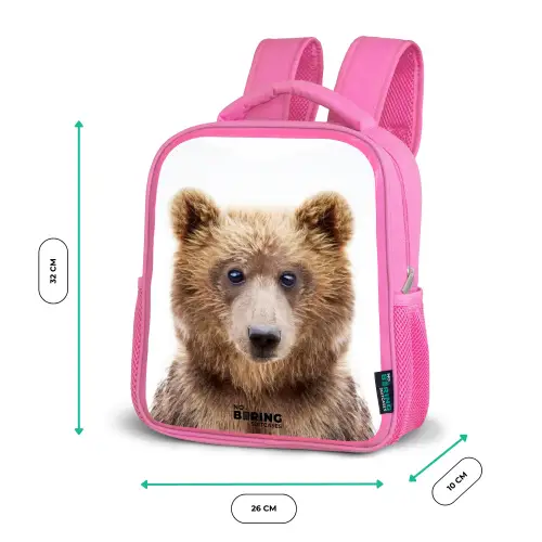 Bennie Beer Kinderrugzak - Roze middel -productfoto_formaten