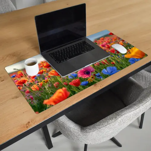 bloemen-klaprozen-kleurrijk-natuur Muismat XXL klein -sfeer1