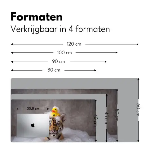 Welpje - Bad - Geel Muismat XXL klein -sfeer5