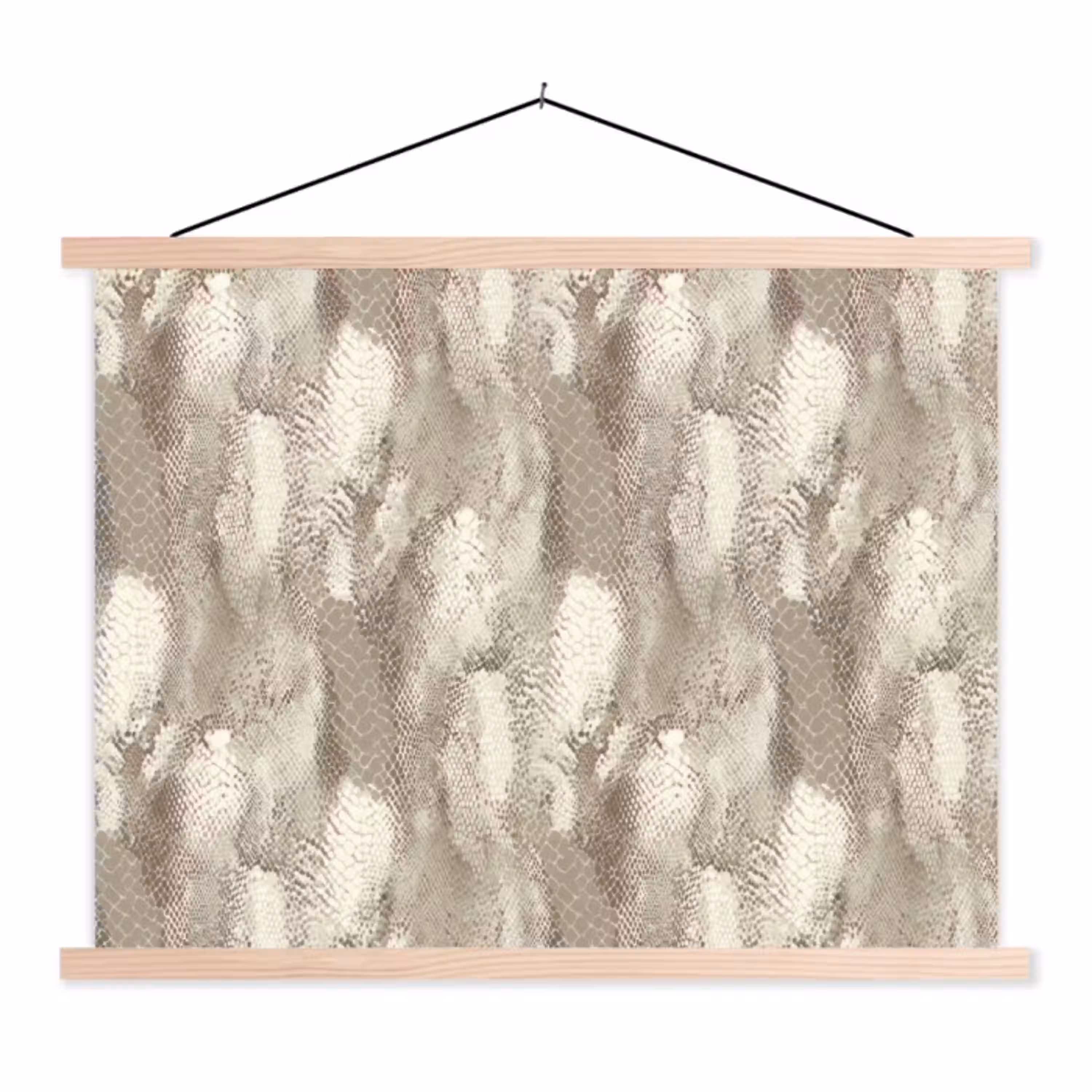 Slang - Textuur - Zand textielposter latten blank klein 122 -3d