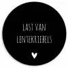 Quotes - Spreuken - Lentekriebels Wandcirkel kunststof plaat 5mm dik klein -3d