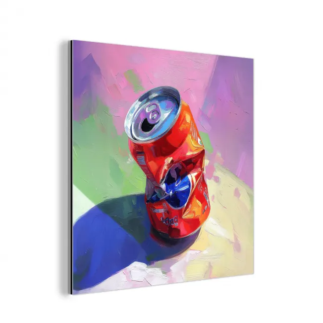 Frisdrank - Blik - Paars aluminium wit klein -3d