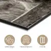 Schotse hooglander - Zwart - Wit - Hout aluminium wit klein -closeup_NL