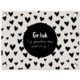 Tekst - Quotes - Geluk (is genieten van wat er is) - Woordenboek - Definitie geluk tuinposter los doek klein -3d