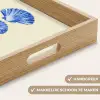 Schelpen - Blauw - Beige Dienblad Rechthoek middel -USP_HandgreepNL