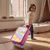 Madeliefjes op regenboogachtergrond Kinderkoffer - Roze klein -sfeer1