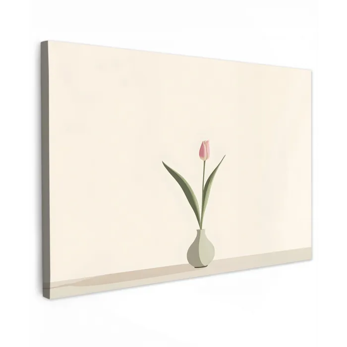 Tulp - Vaas - Beige canvas 2cm klein -z3d