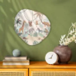Jungle - Dieren - Groen Wandcirkel Organisch Forex 3mm klein -sfeer2