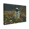 Astronaut - Bloemen - Veld - Geel canvas 2cm klein -z3d