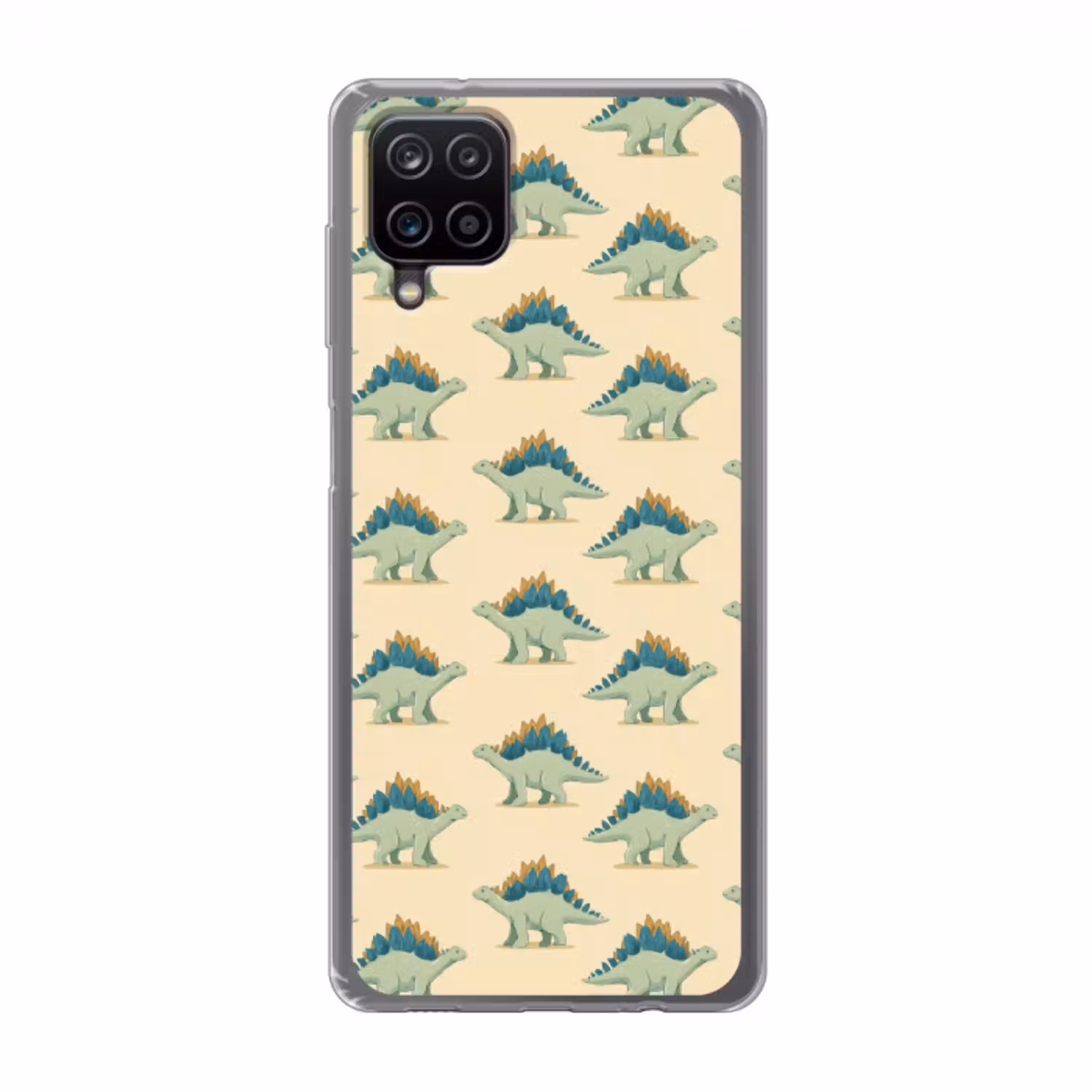 Dino - Patroon - Groen Telefoonhoesje Samsung Galaxy A12 klein 372 -3d