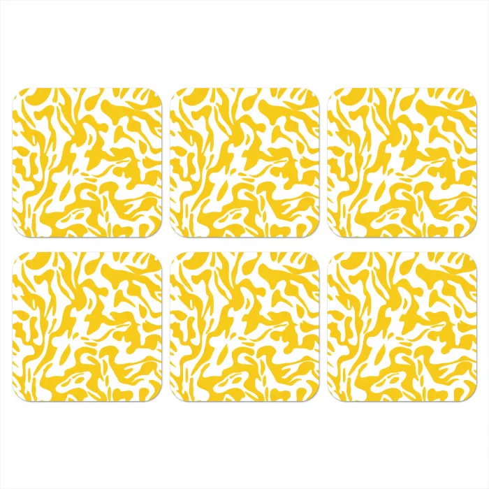Vormen - Wit - Abstract onderzetter kurk middel -3d