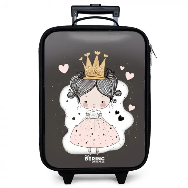 Kleine prinses op zwarte achtergrond Kinderkoffer - Zwart klein -zzz_website3d