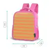 Zee - Rood - Geel - Strepen Kinderrugzak - Roze middel 863 -productfoto_formaten