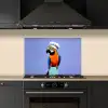 Papegaai - Koksmuts - Vogel - Leuk keuken achterwand spatscherm klein -sfeer1