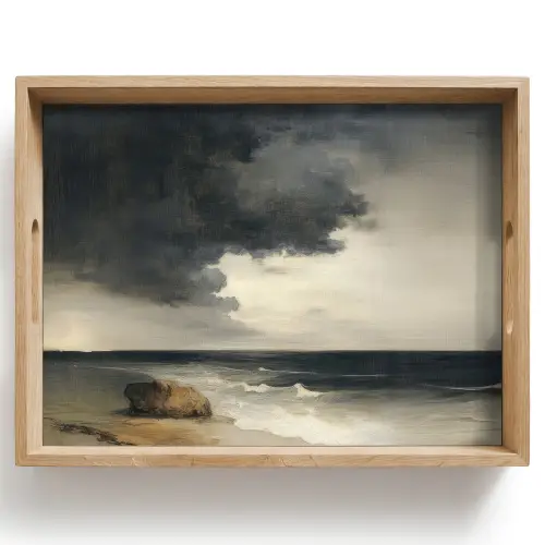 Kust - Golven - Rots - Storm Dienblad Rechthoek middel -z3d_shopping