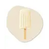 Minimalistisch - Waterijsje - Stokje - Beige Wandcirkel Organisch Plexiglas middel -3d