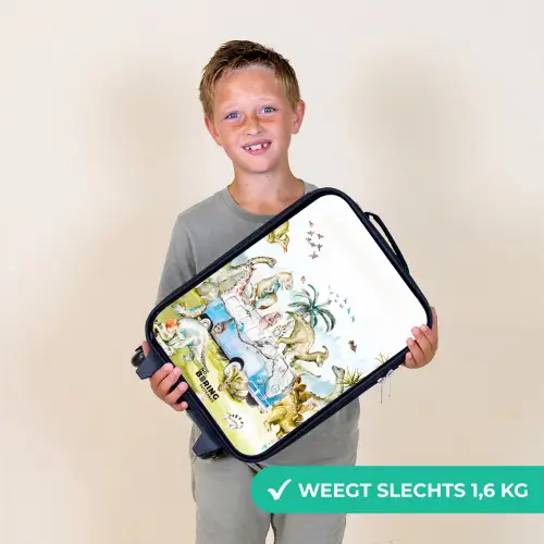 Dino safari Kinderkoffer - Zwart klein -sfeer4_NL