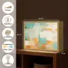 Kunst - Abstract - Blauw - Wit Light Box met batterij (Wandlamp) middel -USP_websiteoverzichtNL