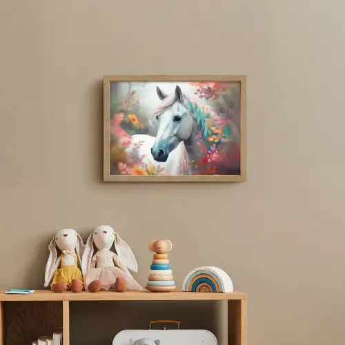 Paard - Natuur - Bloemen - Dieren - Bos Light Box met batterij (Wandlamp kind) middel -sfeer2_kind