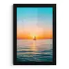 Zee - Zeilboot - Zonsondergang fotolijst zwart zonder passe partout klein -3d