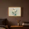 Paradijsvogelbloemen - Blauwgroene bladeren - Beige Light Box met batterij (Wandlamp) middel -sfeer4