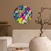 Bliksemschichten - Patroon - Marmer - Kleuren Wandcirkel kunststof plaat 5mm dik klein -sfeer1
