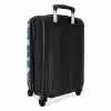 Walvis met golven patroon blauw NBS - Handbagage koffer - Kinderen Unisex middel -achterkant