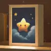 Ster - Gezichtje - Nacht - Wolken Light Box met kabel klein -zzz_3d_website