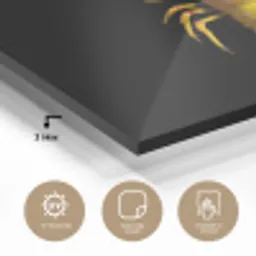 Kreeft - Geel - Stippen - Effen plexiglas 5mm klein -sfeer2