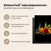 Paprika - Water - Groente - Zwart Inductie beschermer vinyl 3mm middel -sfeer2