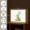 Draak - Baby dier - Blauwe ballon Light Box met batterij (Wandlamp kind) middel -USP_websiteoverzichtNL