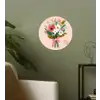 Boeket - Strikje - Kaartje - Quote Wandcirkel behangsticker klein -sfeer2