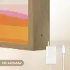 Heuvels - Oranje - Zon - Abstract Light Box met batterij (Wandlamp) middel -USP_websiteoplaadbaarNL