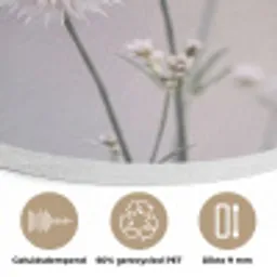 Bloemen - Bollen - Roze Akoestische PET Vilt - Rond klein -closeup_NL