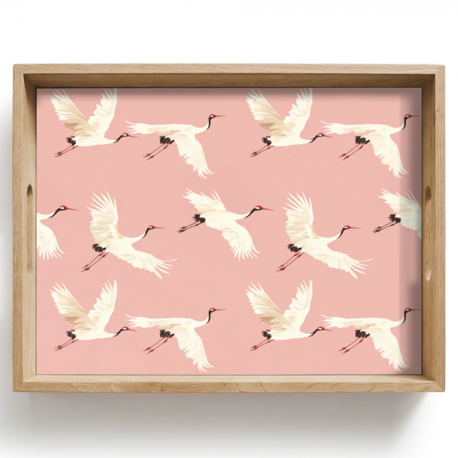 Modern - Kraanvogels - Roze Dienblad Rechthoek middel 911 -z3d_shopping