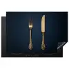 Bestek - Donkerblauw - Goud Inductie beschermer vinyl 3mm klein -3d